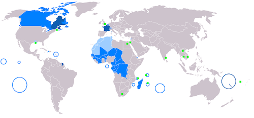 Maps of French speaking countries